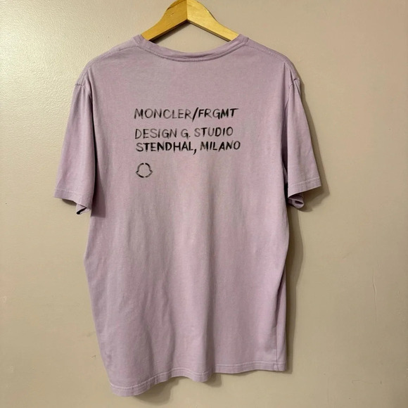 Moncler Genius 7 Moncler FRGMT Hiroshi Fujiwara Purple Logo T-Shirt  Size M - Picture 8 of 13